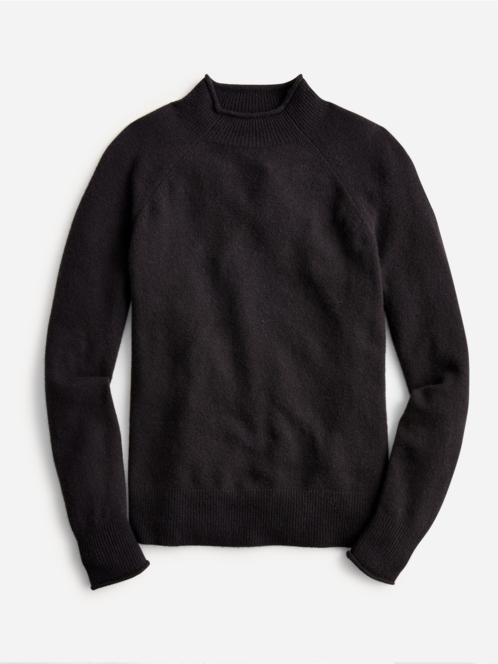 J. Crew Rollneck Sweater in Supersoft Yarn Relaxed Fit Pullover Knit Black - Picture 1 of 7